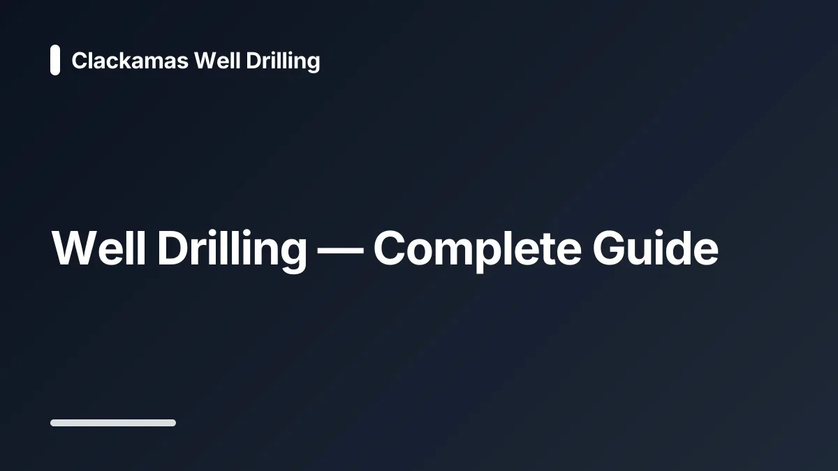 well drilling cost