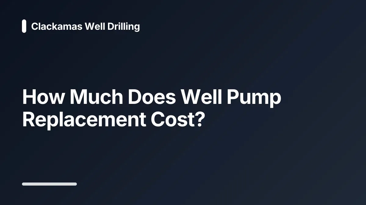 how much does a well cost