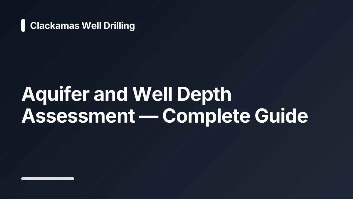 water well depth map