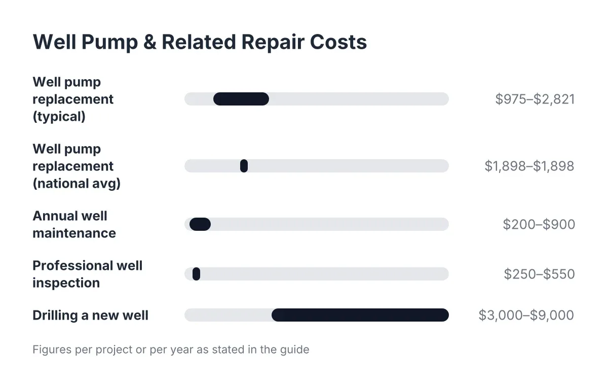 well pump replacement cost